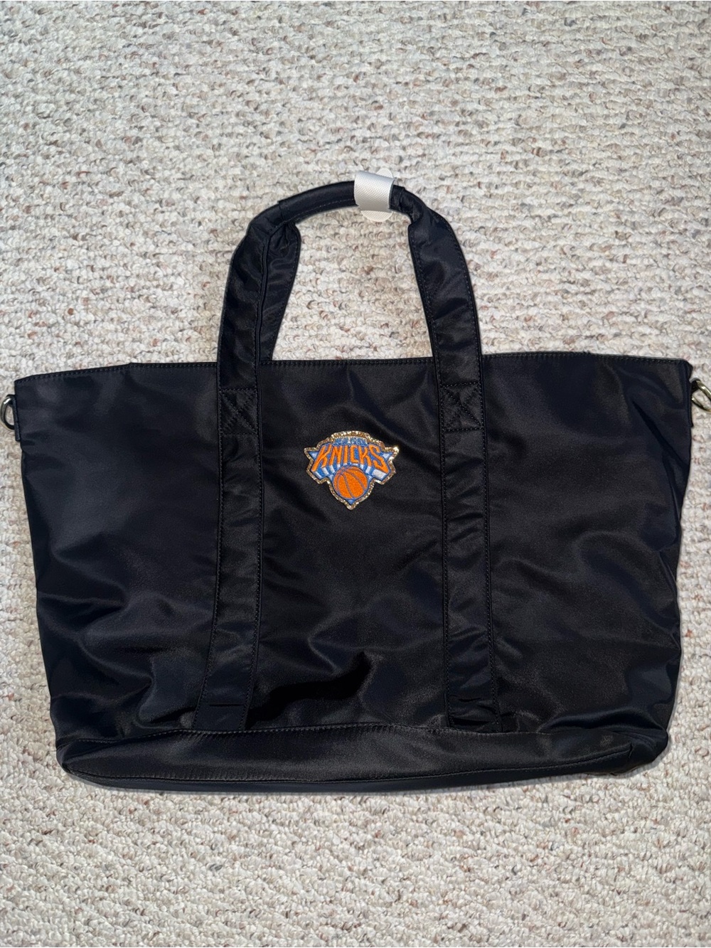 New York Knicks Black Tote Bag with Embroidered Logo Stoney clover lane
